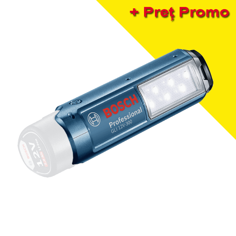 BOSCH GLI 12V-300 (SOLO) Lampa Li-Ion, fara acumulator in set (Fara ambalajul original!)